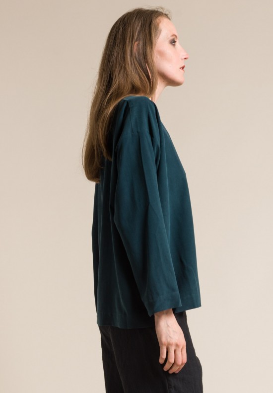 toogood Spun Sandwashed Silk Potter Top in Pine | Santa Fe Dry