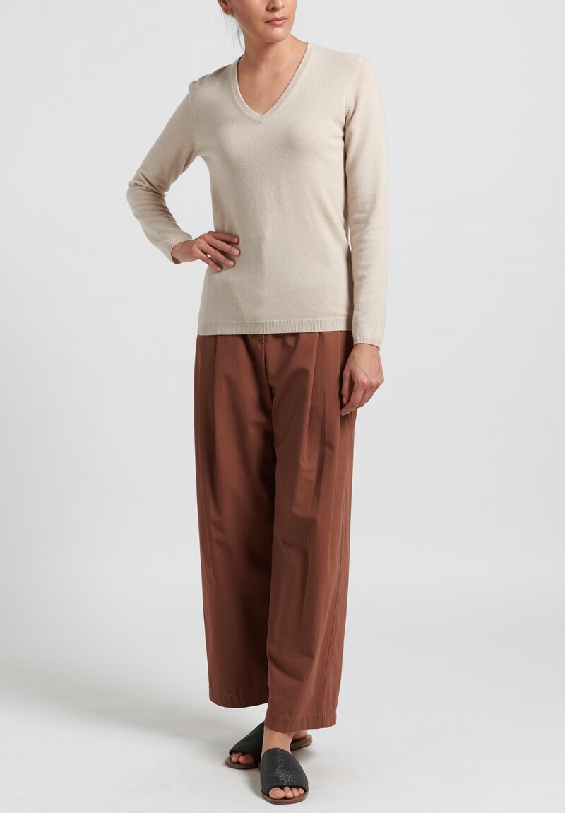 Brunello Cucinelli Pleated Baggy Trousers in Sienna	