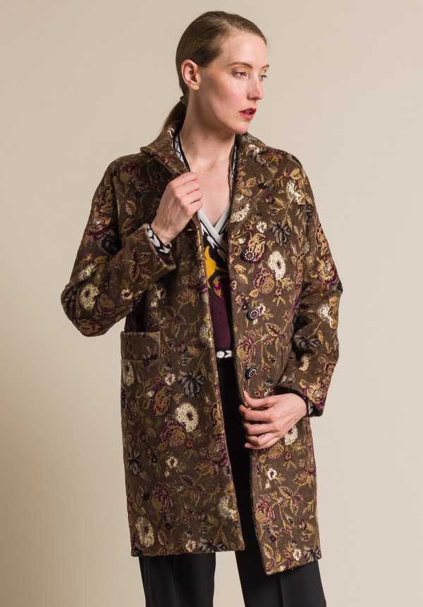 Etro Wool Hand Painted Floral Jacket