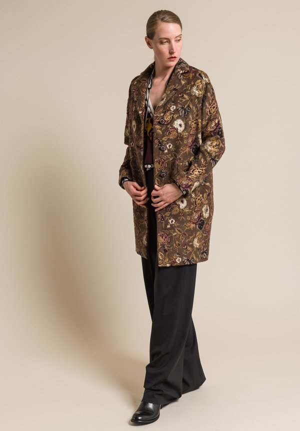Etro Wool Hand Painted Floral Jacket
