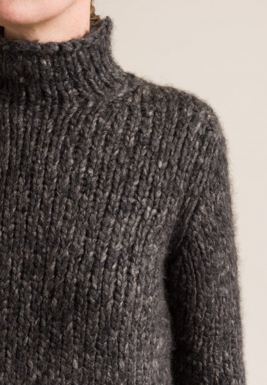 Akris Cashmere/Wool Turtleneck Sweater in Taupe