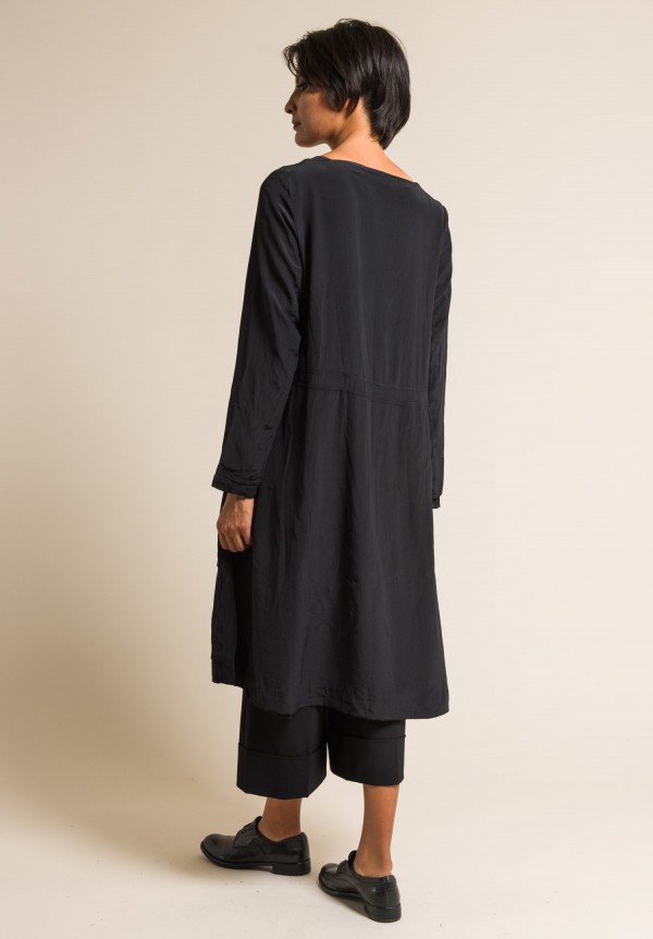 Casey Casey Silk Side Pleat Dress in Black | Santa Fe Dry Goods ...