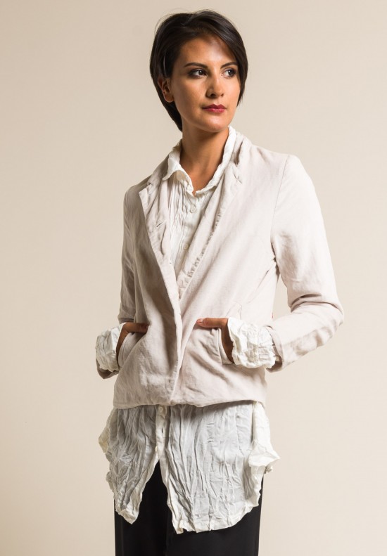 Casey Casey Cotton/Linen Velvet Chloe Jacket in Mist | Santa Fe