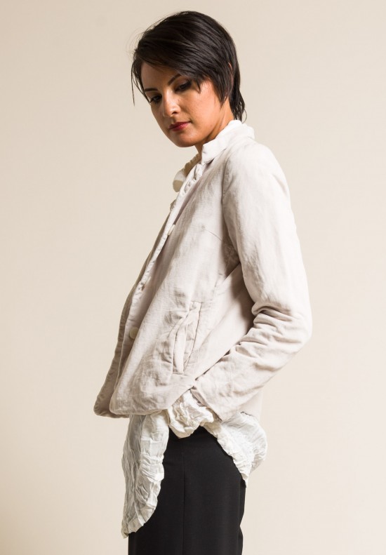 Casey Casey Cotton/Linen Velvet Chloe Jacket in Mist | Santa Fe