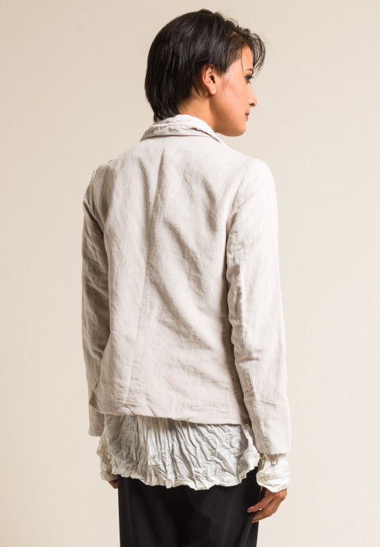 Casey Casey Cotton/Linen Velvet Chloe Jacket in Mist | Santa Fe