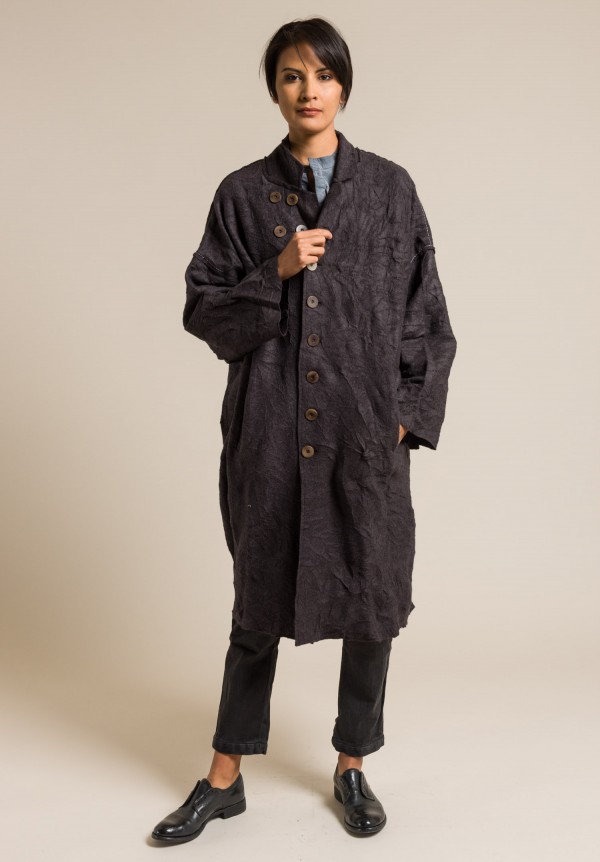 Umit Unal Wool Oversized Coat in Anthracite
