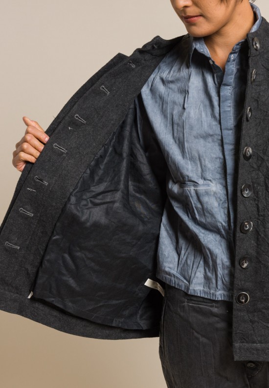 Umit Unal Wool Oversize Jacket in Dark Grey
