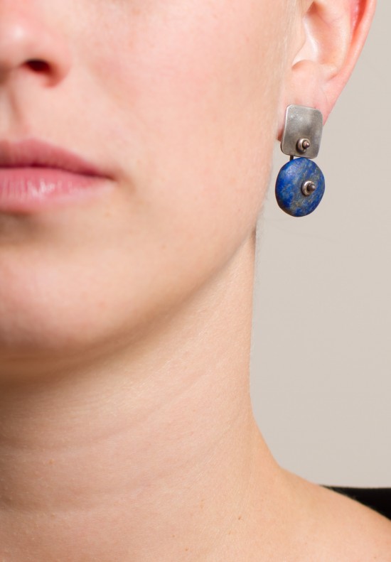 Holly Masterson Lapis Lazuli Disk Earrings