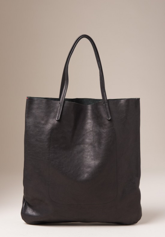 Massimo Palomba Washed Leather Marlena Tote in Black