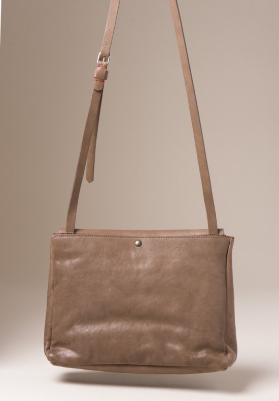 Massimo Palomba Washed Leather Robin Shoulder Bag in Taup