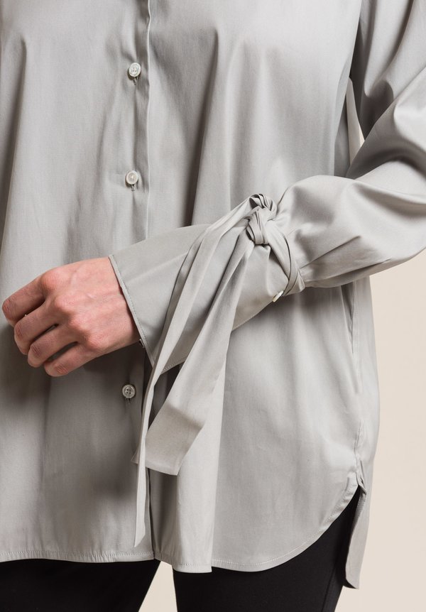 Lareida Stretch Cotton Relaxed Salimar Shirt in Polar Grey