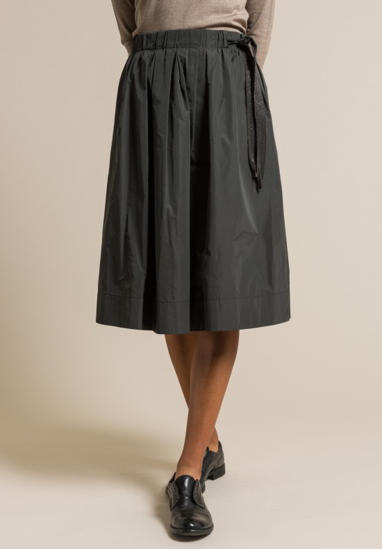 Brunello Cucinelli Monili Waist Skirt in Grey