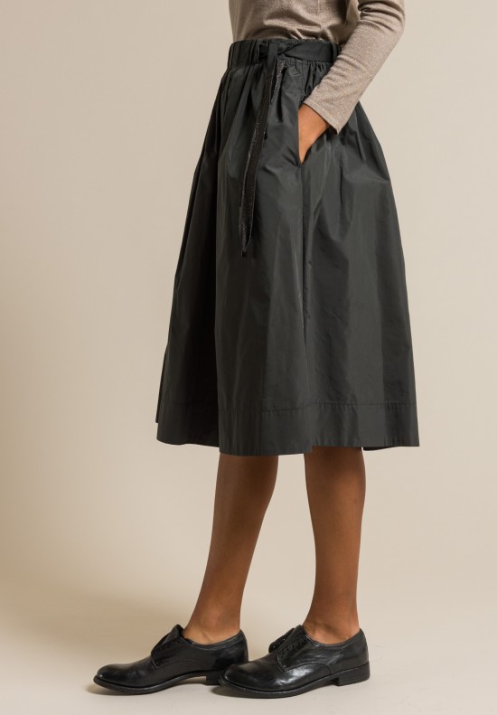 Brunello Cucinelli Monili Waist Skirt in Grey