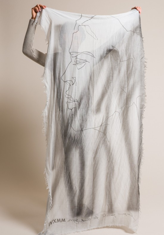 Annette Gortz Modal Striped Jien Scarf in Ash