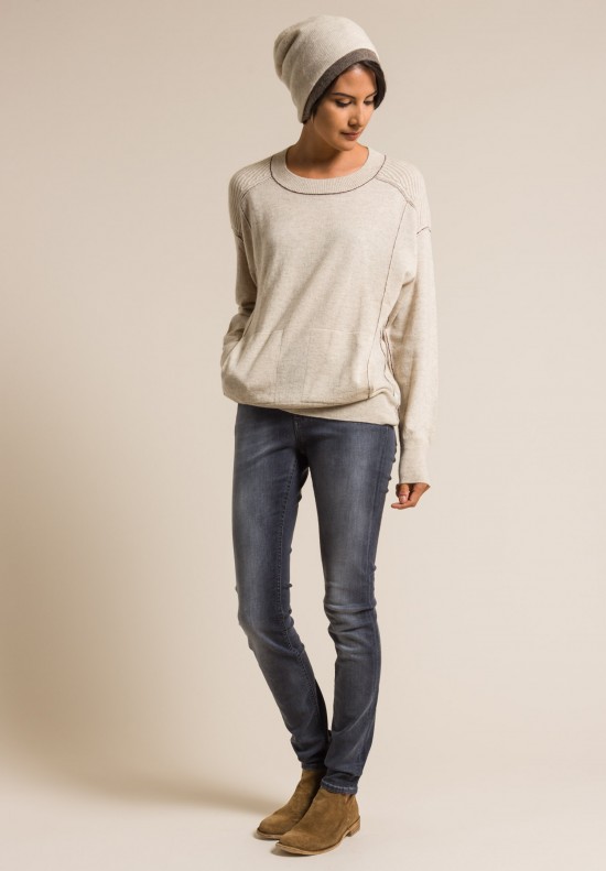 Paychi Guh Cashmere Slouchy Beanie in Walnut