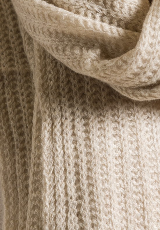 Paychi Guh Cashmere Fluffy Scarf in Oatmeal