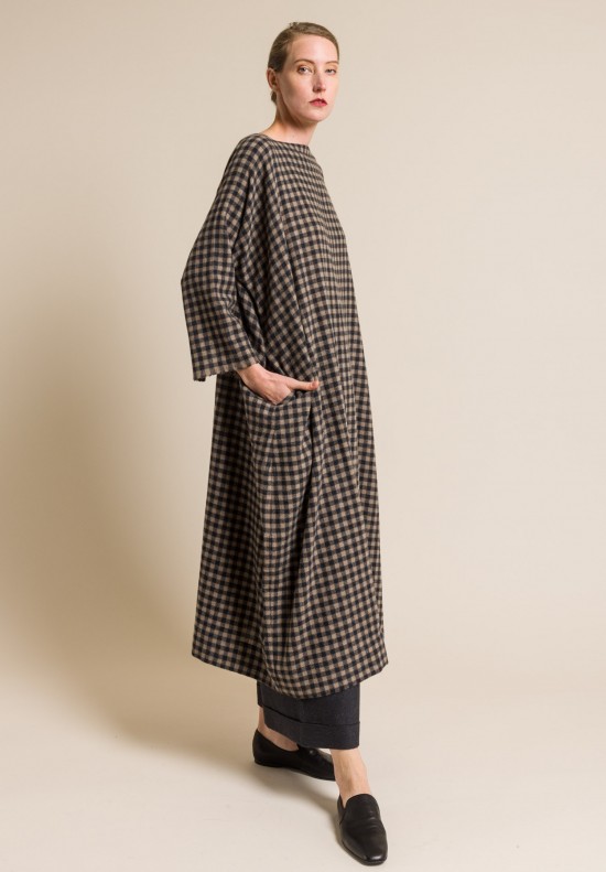 Daniela Gregis Cashmere Luciana Dress in Natural/Anthracite