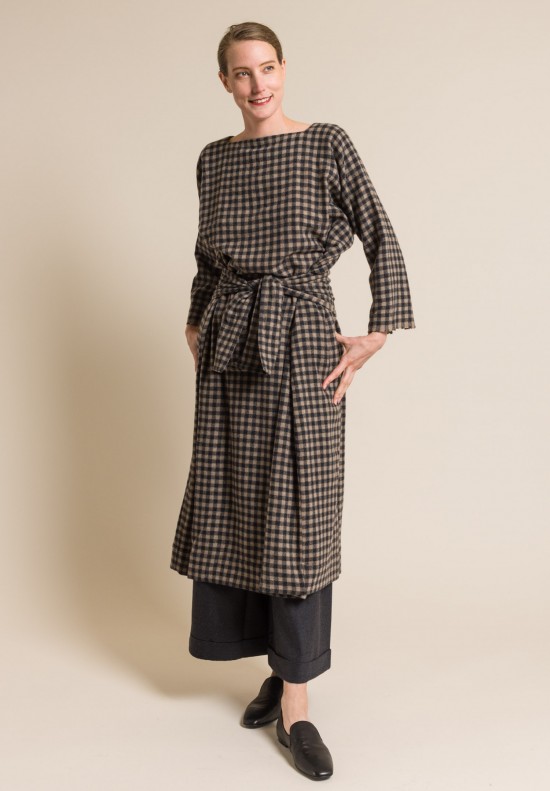 Daniela Gregis Cashmere Luciana Dress in Natural/Anthracite