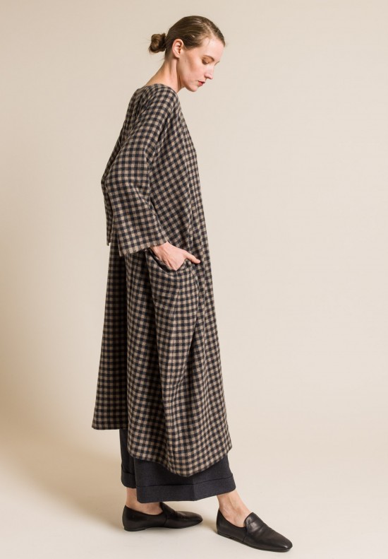 Daniela Gregis Cashmere Luciana Dress in Natural/Anthracite