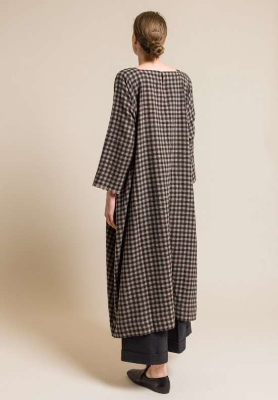 Daniela Gregis Cashmere Luciana Dress in Natural/Anthracite