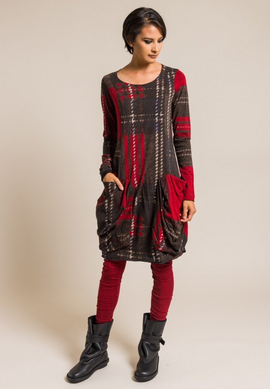 Rundholz Black Label Long Sleeve Printed Tunic in Multicolor