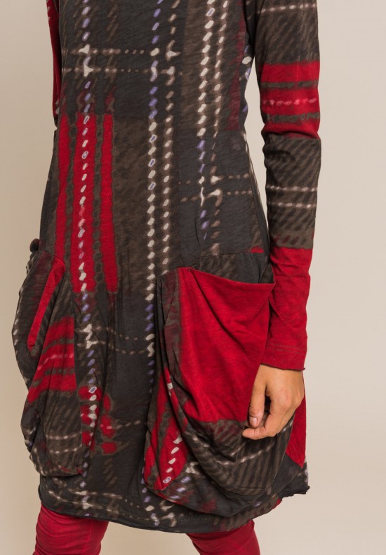 Rundholz Black Label Long Sleeve Printed Tunic in Multicolor