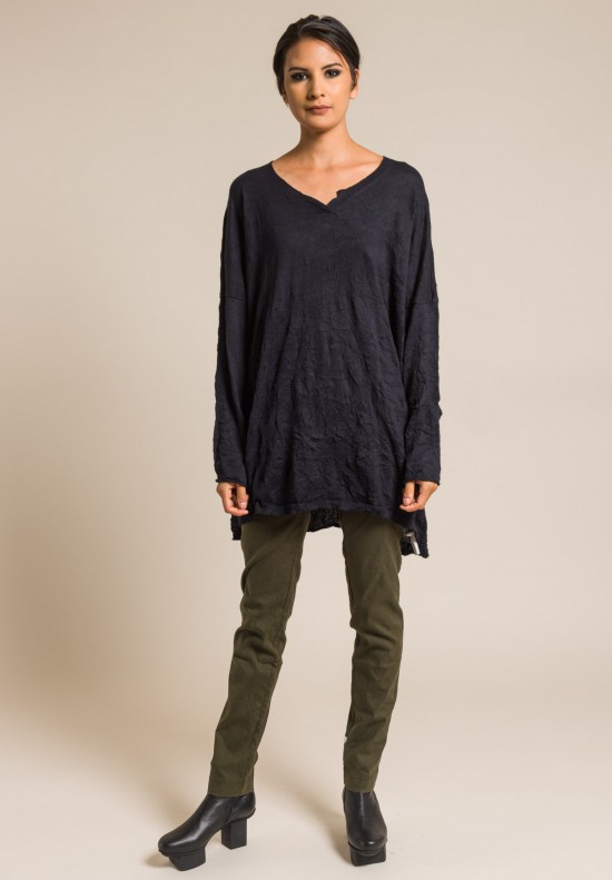 Rundholz Black Label Oversized Knitted Tunic in Blue