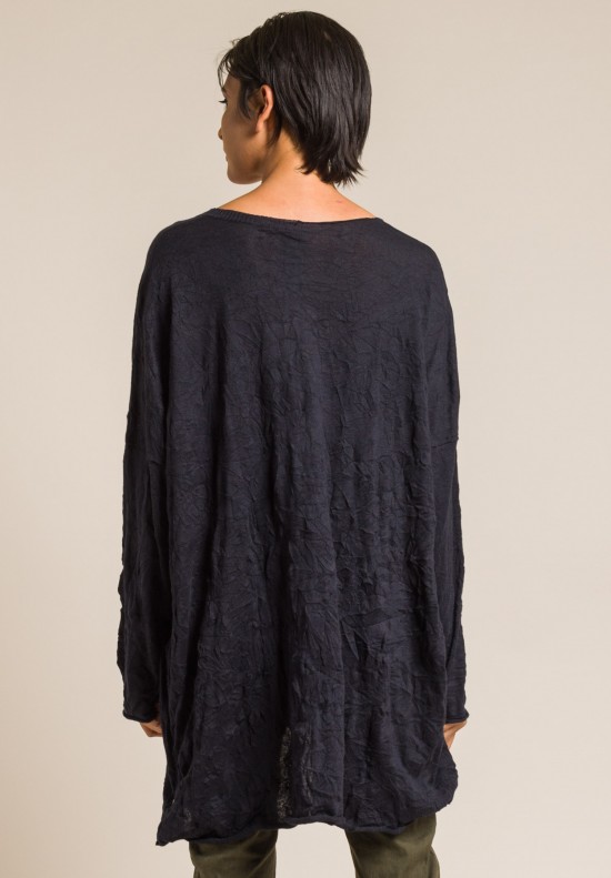 Rundholz Black Label Oversized Knitted Tunic in Blue