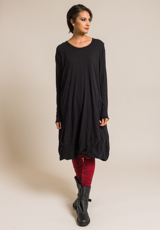 Rundholz Black Label Cotton Oversized 2-Layer Dress in Black