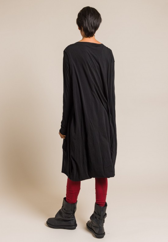Rundholz Black Label Cotton Oversized 2-Layer Dress in Black