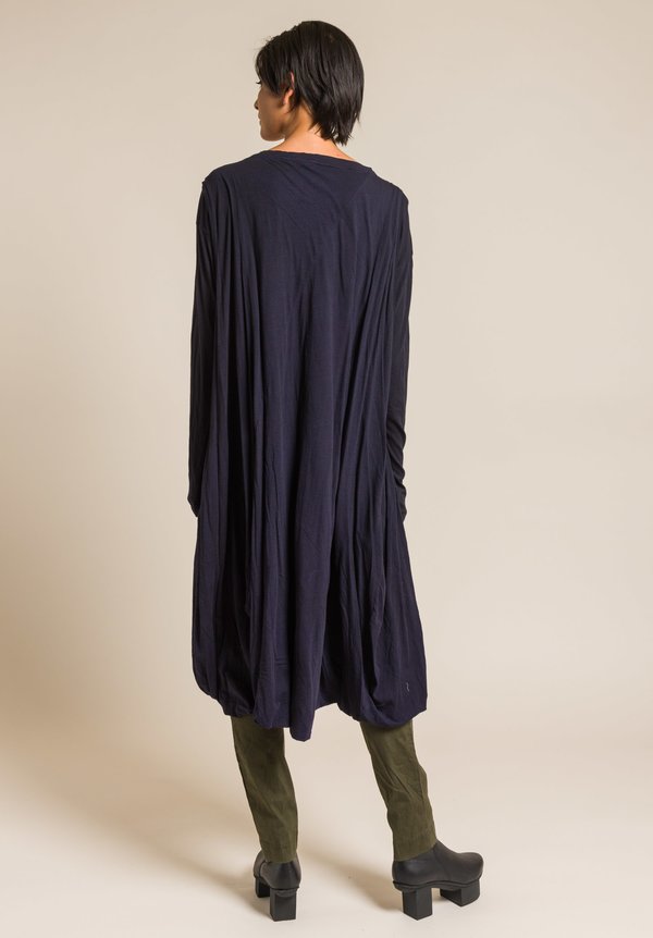 Rundholz Black Label Cotton Oversized 2-Layer Dress in Blue