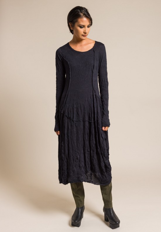 Rundholz Black Label Crinkled Long Sleeve Dress in Blue | Santa Fe Dry ...