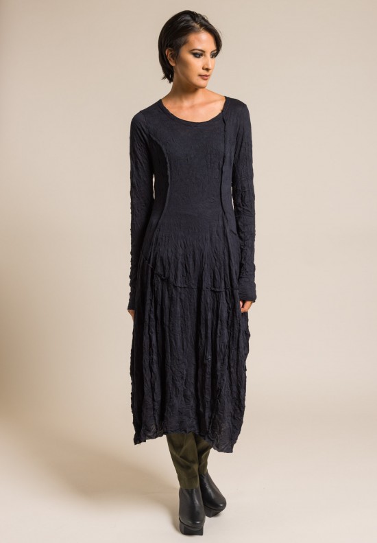 Rundholz Black Label Crinkled Long Sleeve Dress in Blue | Santa Fe Dry ...
