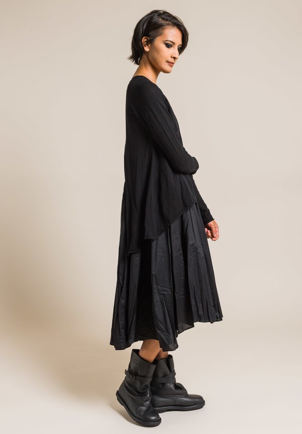 Rundholz Black Label Cotton Mock Cardigan Dress in Black | Santa Fe Dry ...