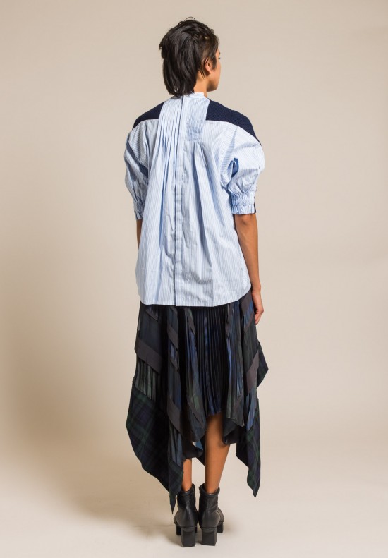 Sacai Flannel Plaid Skirt in Multicolor