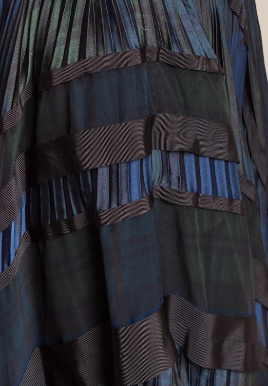 Sacai Flannel Plaid Skirt in Multicolor