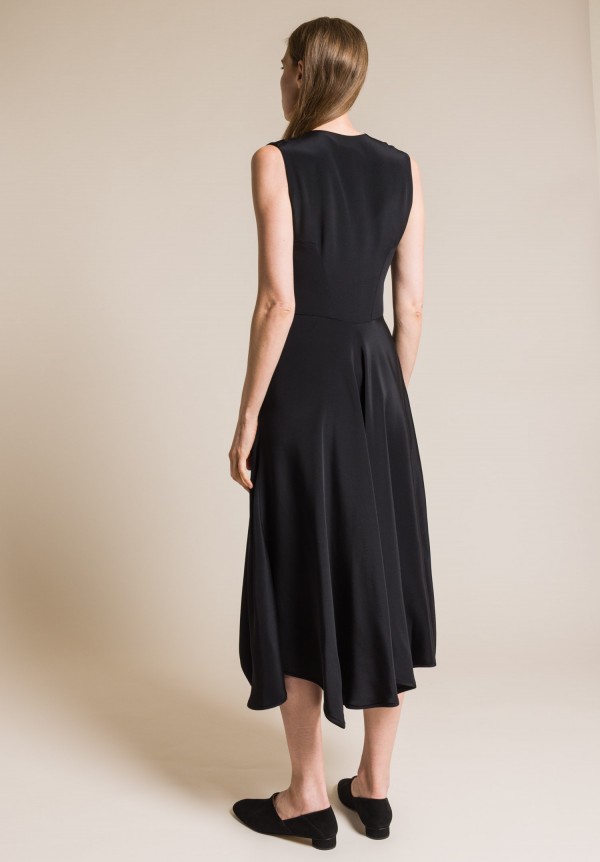 Zero + Maria Cornejo Silk Wave Dress in Black