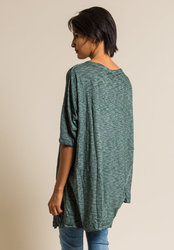 Gilda Midani Solid Dyed Short Sleeve Super Tee in Forest