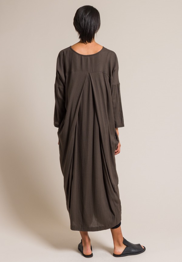 Black crane shop pleated cocoon dress