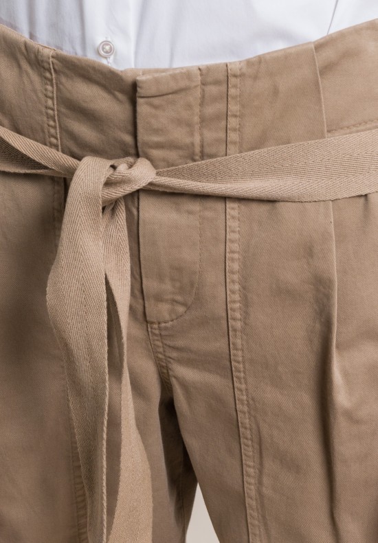 Brunello Cucinelli Stretch Cotton Utility Trousers in Taupe