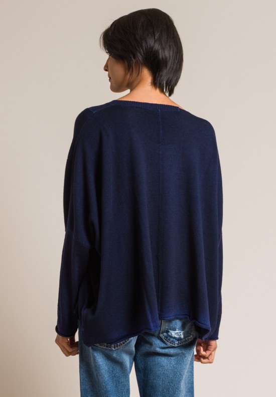 Rundholz Black Label Wool Oversized Sweater in Blue