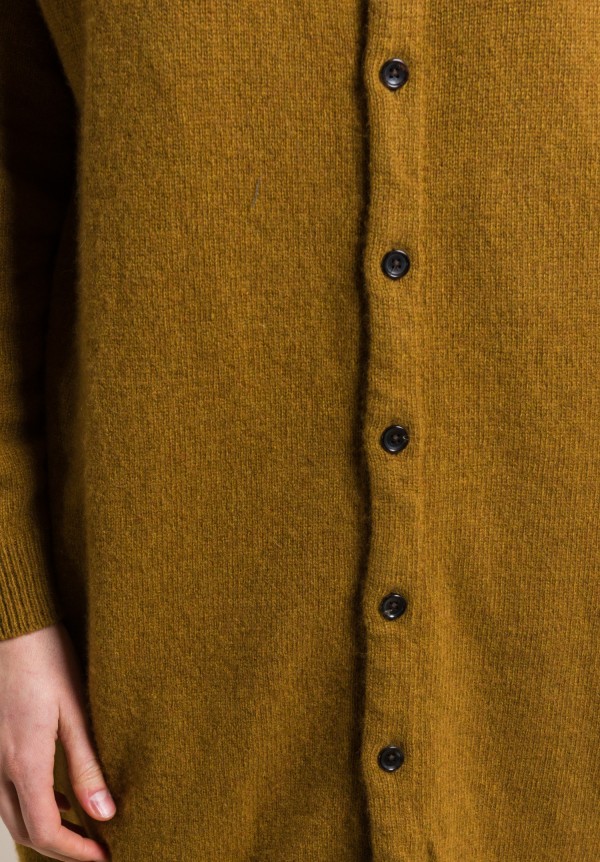 kaval Cashmere/Sabel Long Knit Cardigan in Mustard	