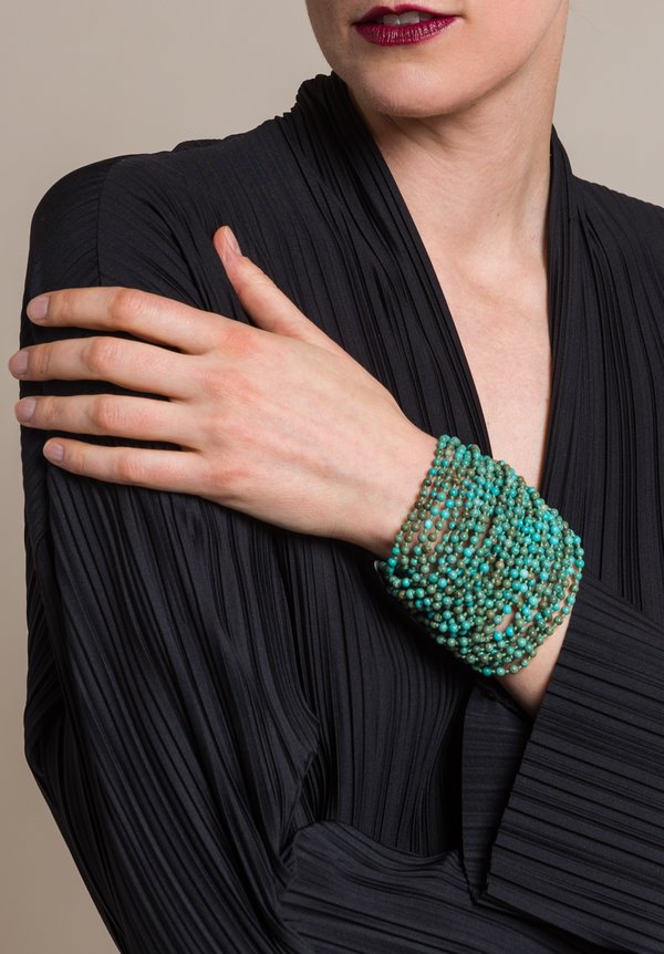 Monies UNIQUE Turquoise & Ebony Bracelet	