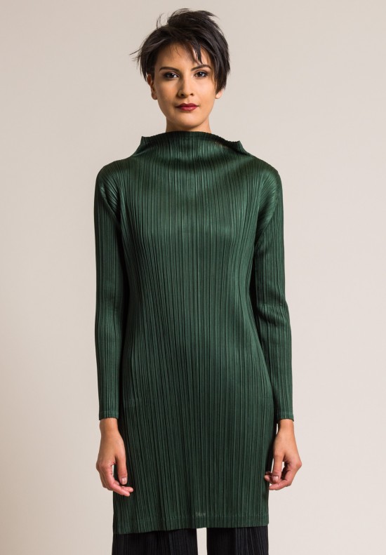Issey Miyake Pleats Please October Tunic in Green
