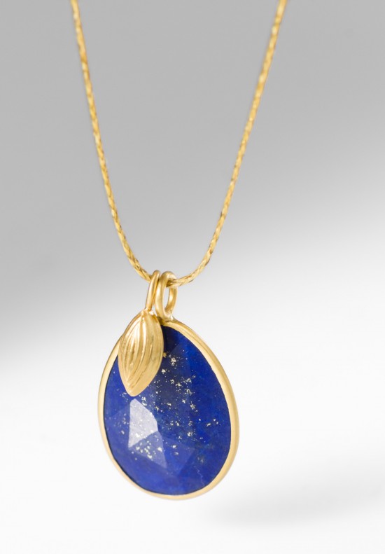 Pippa Small 18K, Gold Seed & Colette Lapis Pendant