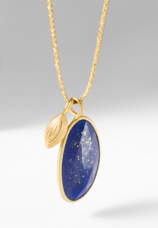Pippa Small 18K, Gold Seed & Colette Lapis Pendant