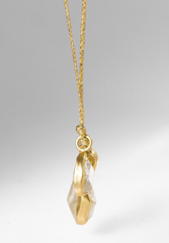 Pippa Small 18K, Gold Drop & Double Colette Herkimer Pendant