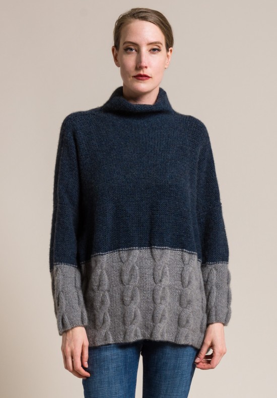 Hania Cashmere Brook Sweater in Dark Blue | Santa Fe Dry Goods ...