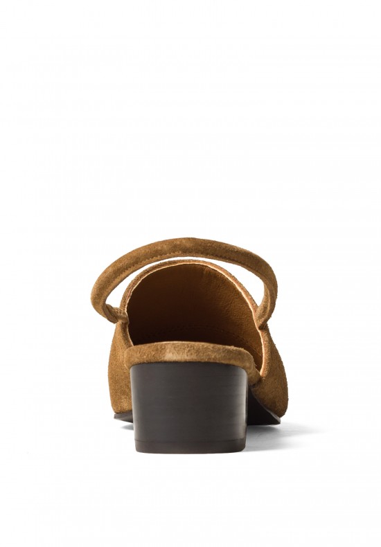 Anne Thomas Suede Williamsburg Slip-Ons in Extra Softy Sigaro