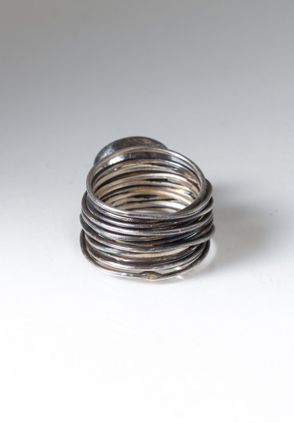 Disa Allsopp Oxidized Silver, Citrine Spaghetti Ring | Santa Fe Dry ...